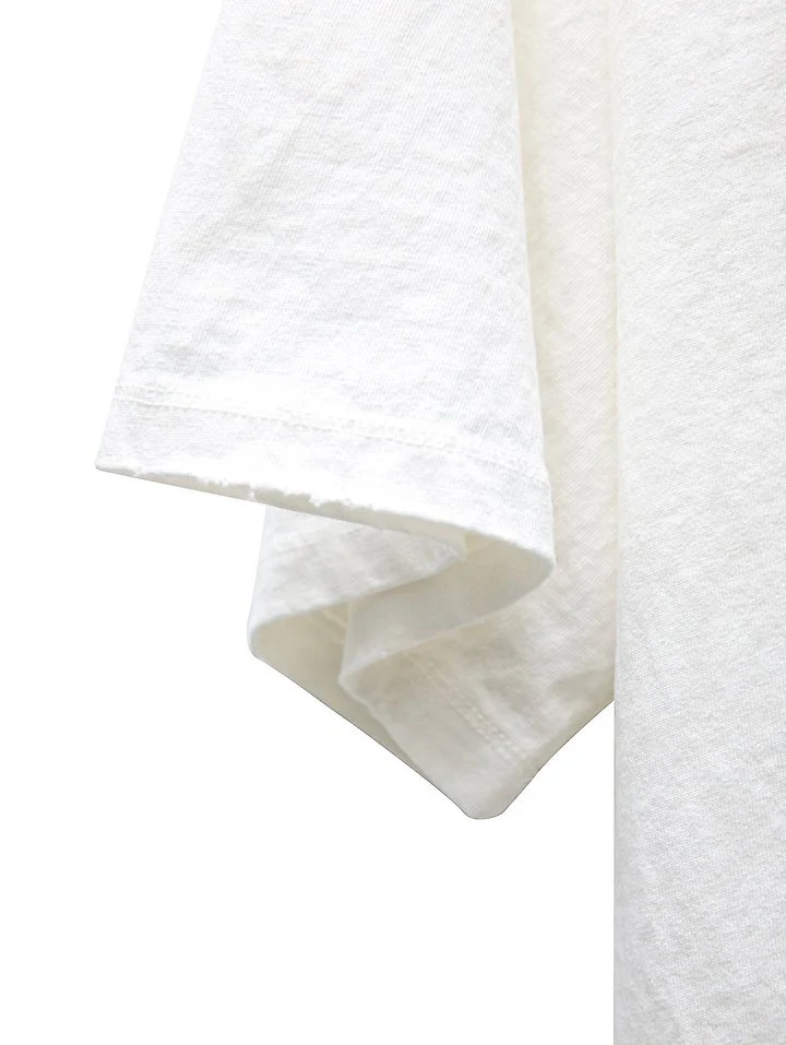 Paper Moon - Korean Women Fashion - #womensfashion - Mock Neck Ribbed Damage Detail Oversized Pigment Tee - 12
