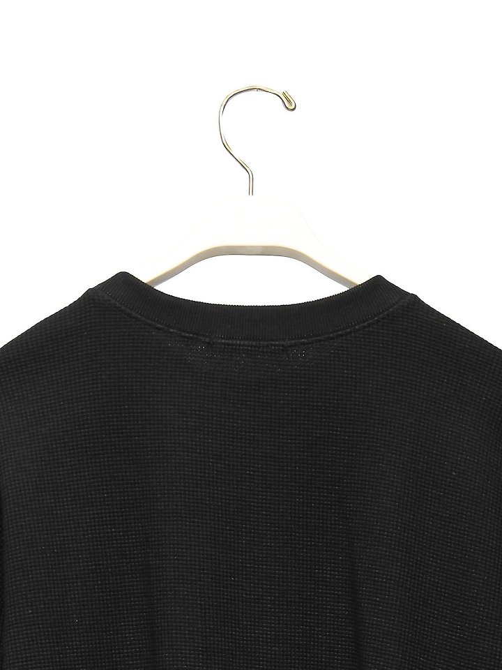 Paper Moon - Korean Women Fashion - #womensfashion - Waffle Fabric Oversized Long Sleeved Tee - 12