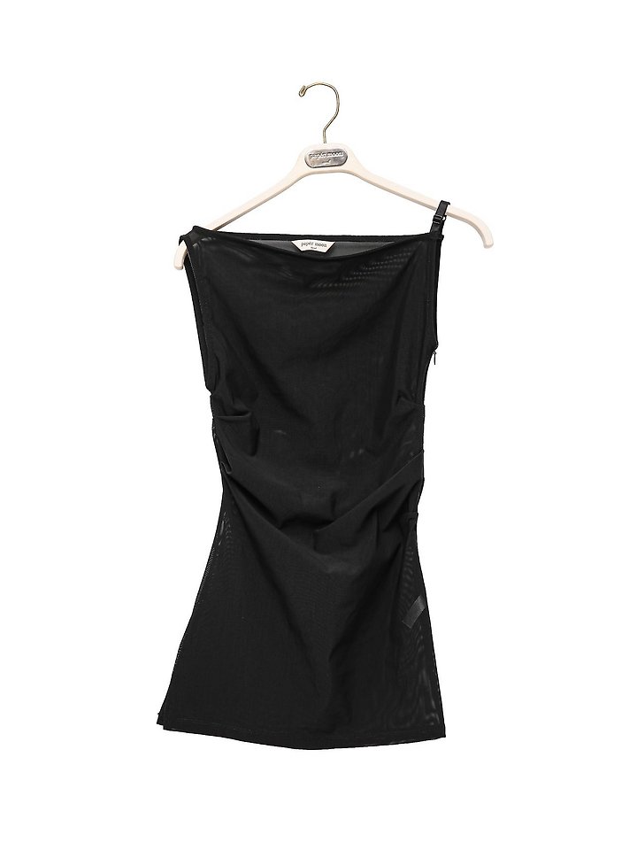 Paper Moon - Korean Women Fashion - #womensfashion - Side Shirred Detail Mesh Sleeveless Top - 5