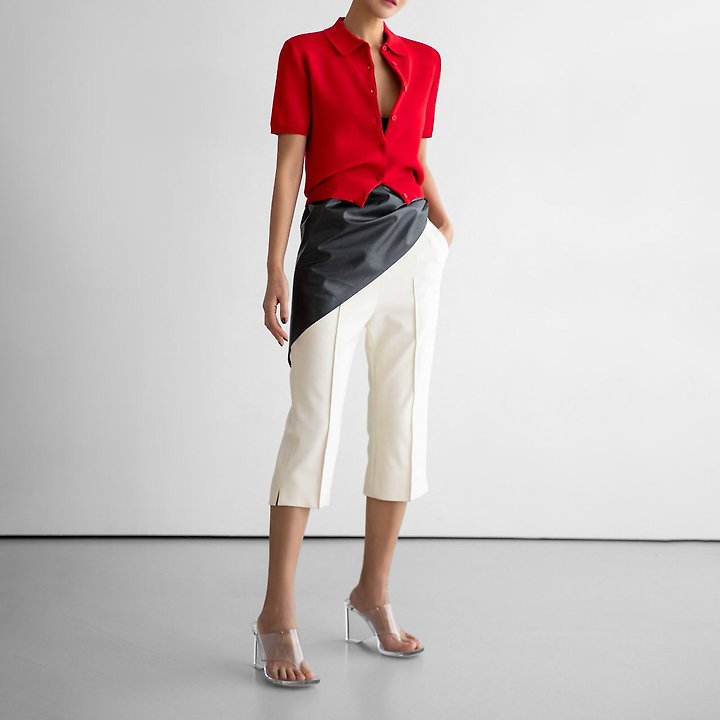 Paper Moon - Korean Women Fashion - #womensfashion - Crease Line Slit Midi Pants - 2