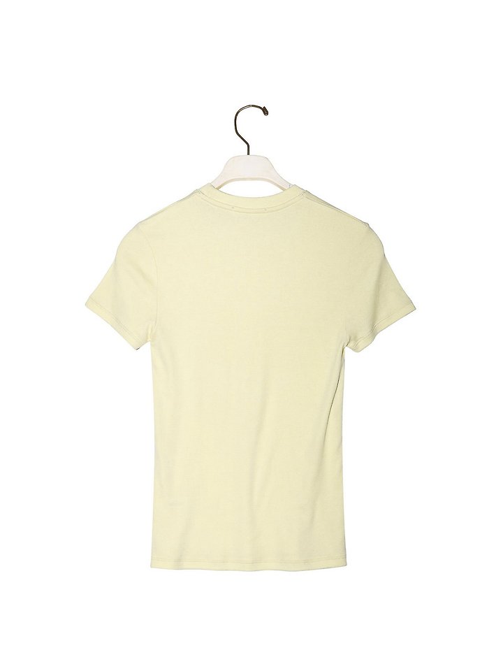 Paper Moon - Korean Women Fashion - #womensfashion - Ribbed Slim Crewneck Basic Tee - 5
