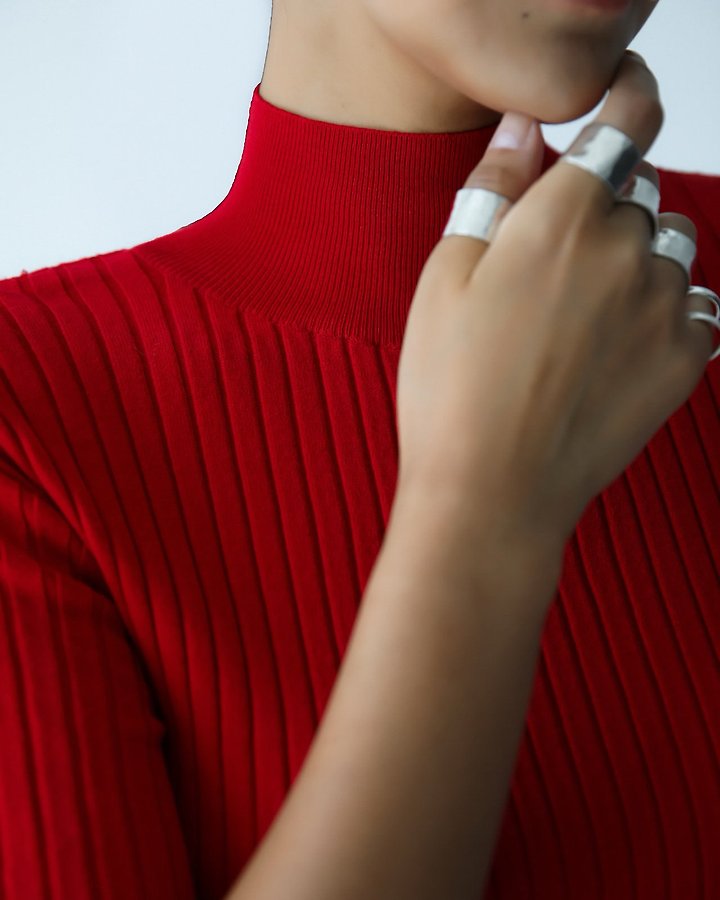Paper Moon - Korean Women Fashion - #womensfashion - Classic Ribbed Half Turtleneck Knit Top