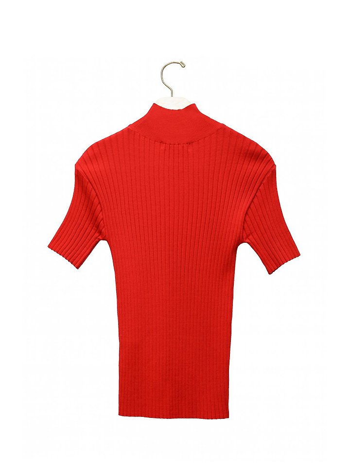Paper Moon - Korean Women Fashion - #womensfashion - Classic Ribbed Half Turtleneck Knit Top - 5