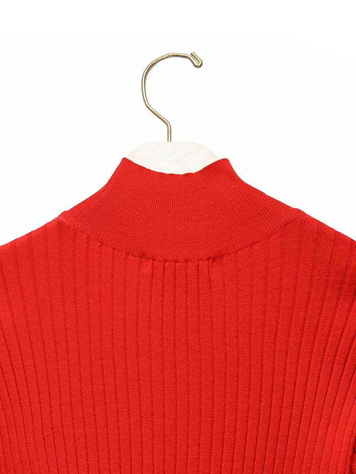 Paper Moon - Korean Women Fashion - #womensfashion - Classic Ribbed Half Turtleneck Knit Top - 9