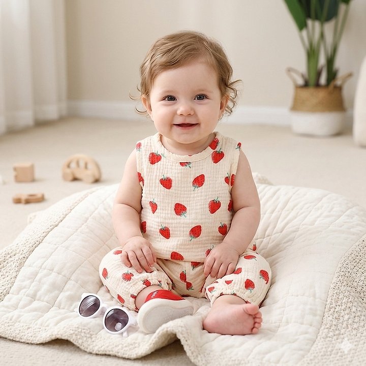 Party Kids - Korean Baby Fashion - #babyboutique - Red Berry Set - 2