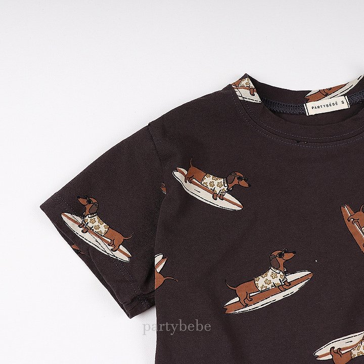 Party Kids - Korean Baby Fashion - #babyboutiqueclothing - Puppy Board Tee - 8