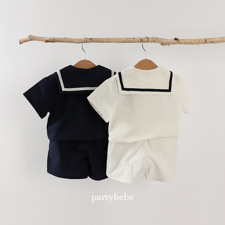 Party Kids - Korean Baby Fashion - #babyclothing - Marine Set - 8