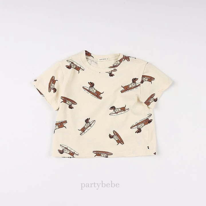 Party Kids - Korean Baby Fashion - #babyclothing - Puppy Board Tee - 9