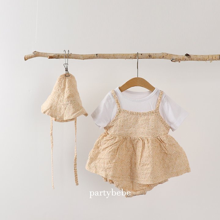 Party Kids - Korean Baby Fashion - #babyfashion - Bebe Chouchou Set (with Bucket Hat) - 11