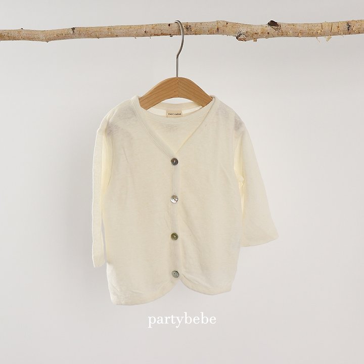 Party Kids - Korean Baby Fashion - #babyfashion - Linen Cardigan Set - 7