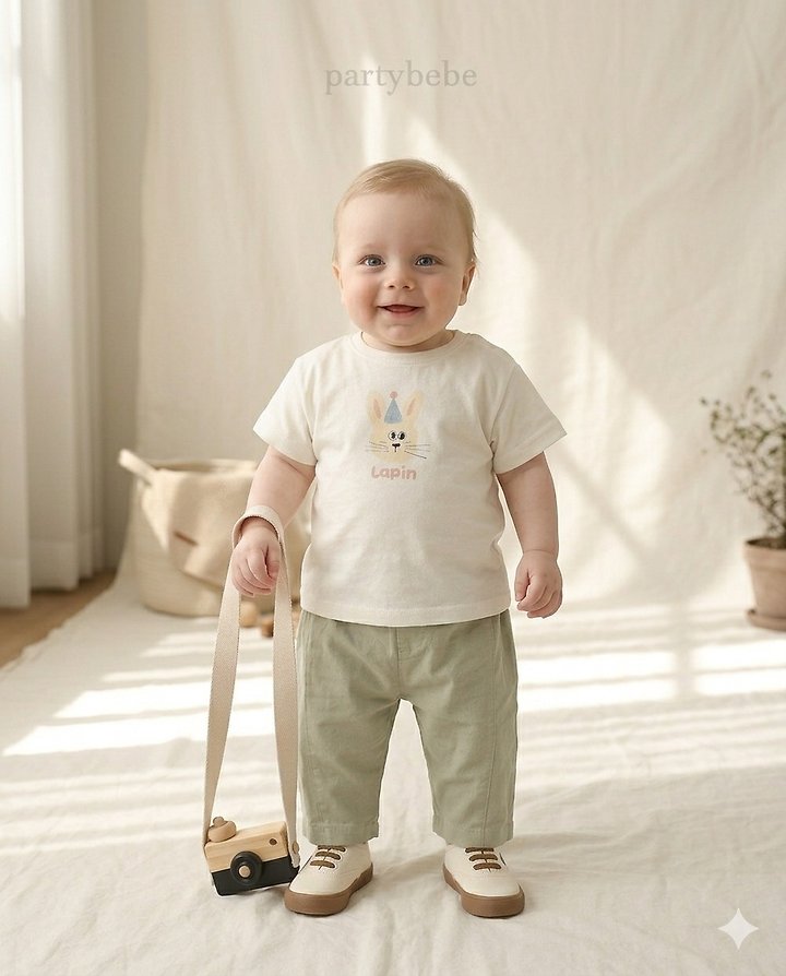Party Kids - Korean Baby Fashion - #babyclothing - Rabbit Tee - 4