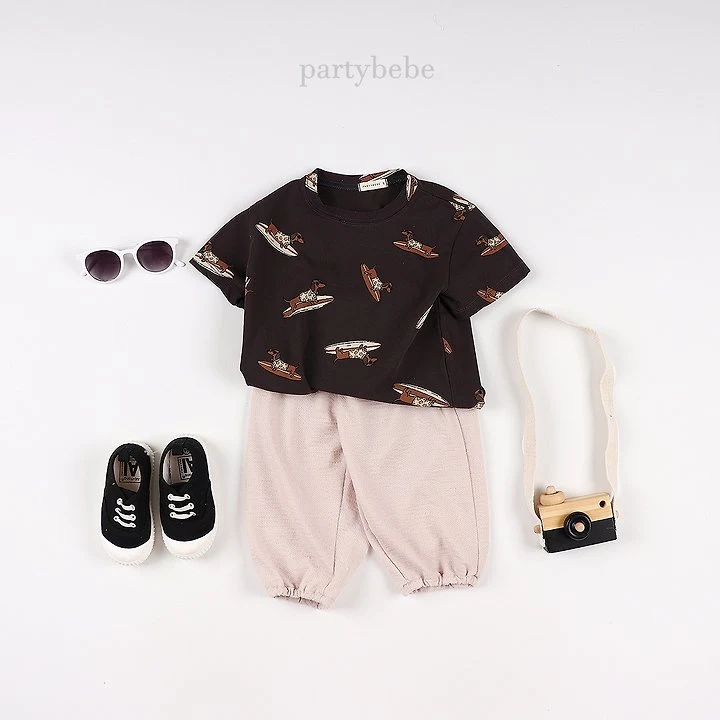 Party Kids - Korean Baby Fashion - #babyfever - Puppy Board Tee - 11