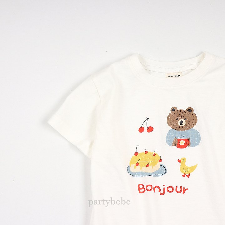 Party Kids - Korean Baby Fashion - #babygirlfashion - Bonjour Tee - 2