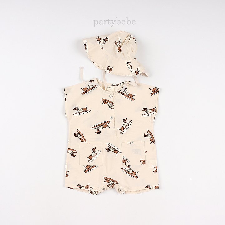 Party Kids - Korean Baby Fashion - #babygirlfashion - Board Suit Set (with Bucket Hat)