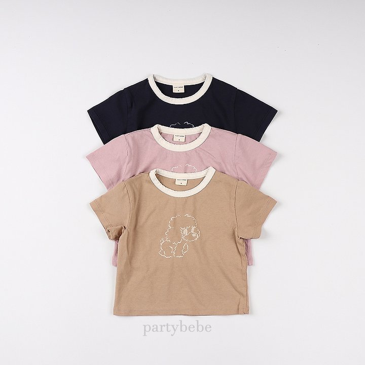 Party Kids - Korean Baby Fashion - #babygirlfashion - Line Puppy Tee - 5