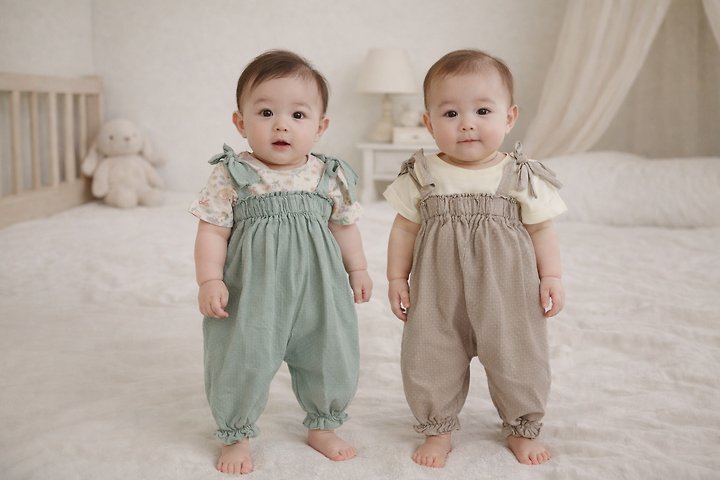 Party Kids - Korean Baby Fashion - #babygirlfashion - Dot Overalls - 3
