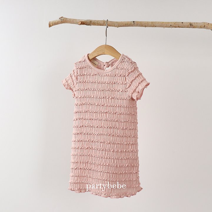 Party Kids - Korean Baby Fashion - #babylifestyle - Shirring One-piece - 8