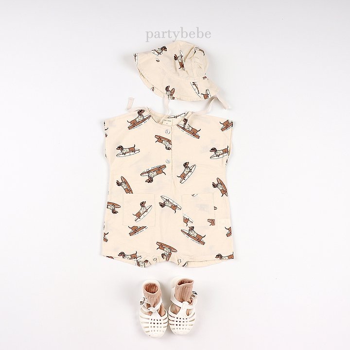 Party Kids - Korean Baby Fashion - #babyoninstagram - Board Suit Set (with Bucket Hat) - 3