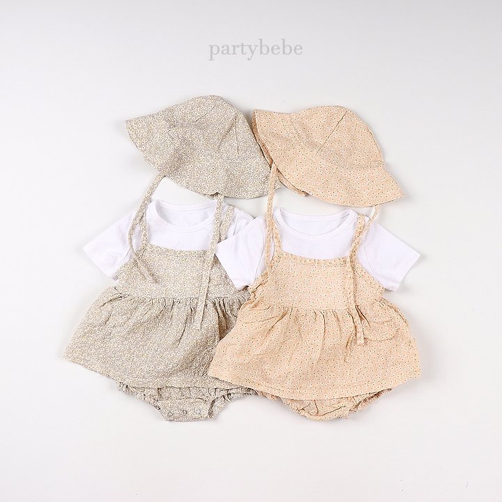 Party Kids - Korean Baby Fashion - #babyootd - Bebe Chouchou Set (with Bucket Hat)