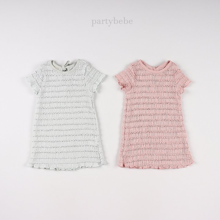 Party Kids - Korean Baby Fashion - #babyootd - Shirring One-piece - 10