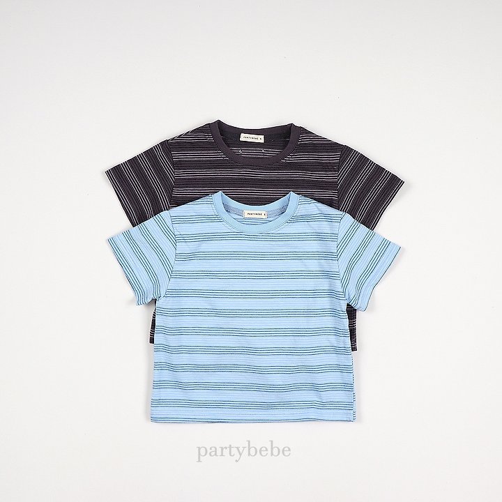 Party Kids - Korean Baby Fashion - #babyootd - Line Tee - 7
