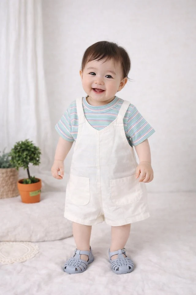Party Kids - Korean Baby Fashion - #babyoutfit - Airy Overalls - 3