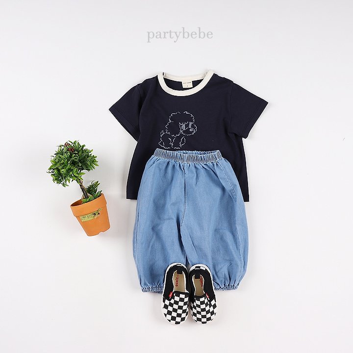 Party Kids - Korean Baby Fashion - #babyoutfit - Blue Pants - 9