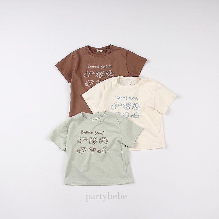 Party Kids - Korean Baby Fashion - #babyoutfit - Bread Tee - 7