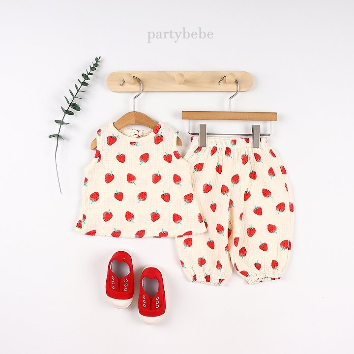 Party Kids - Korean Baby Fashion - #babyoutfit - Red Berry Set - 12