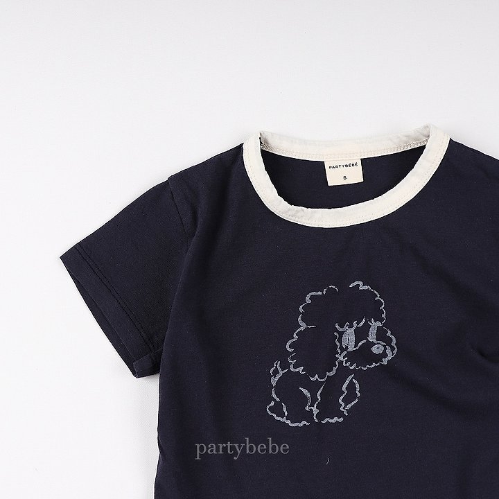 Party Kids - Korean Baby Fashion - #babyoutfit - Line Puppy Tee - 9