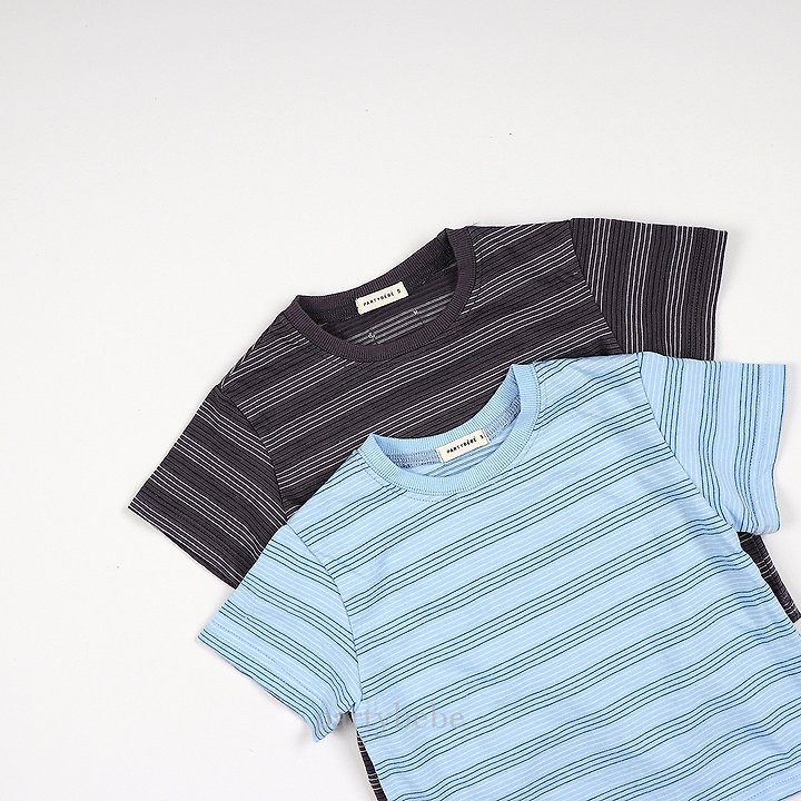 Party Kids - Korean Baby Fashion - #babyoutfit - Line Tee - 8