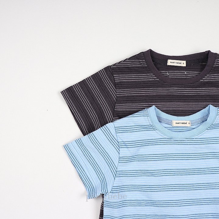 Party Kids - Korean Baby Fashion - #babyoutfit - Line Tee - 9