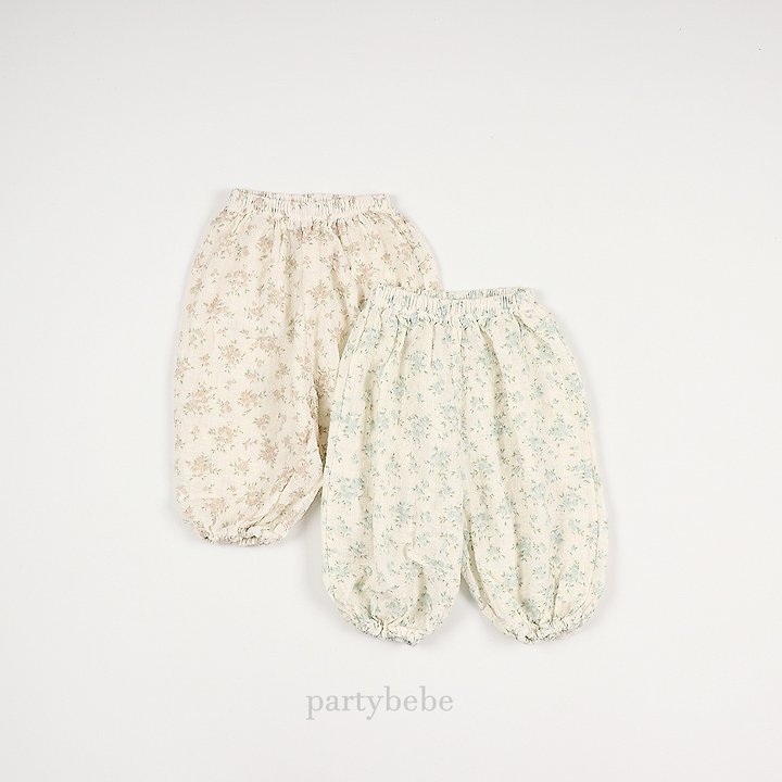 Party Kids - Korean Baby Fashion - #babywear - Baby Flower Pants - 2