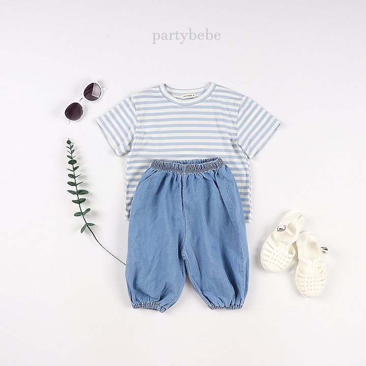 Party Kids - Korean Baby Fashion - #babywear - Blue Pants - 11
