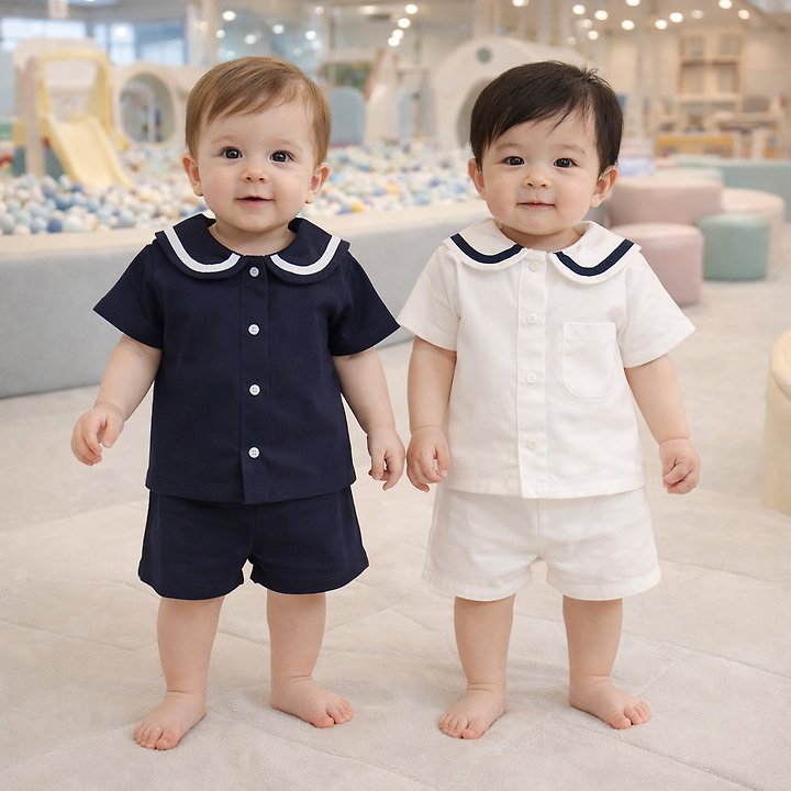 Party Kids - Korean Baby Fashion - #babywear - Marine Set - 2