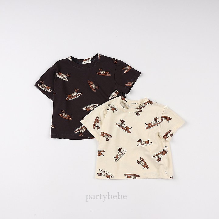 Party Kids - Korean Baby Fashion - #babywear - Puppy Board Tee - 3