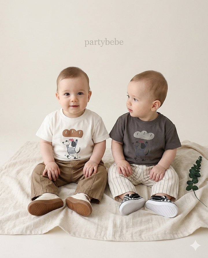 Party Kids - Korean Baby Fashion - #babywear - Puppy Tee - 2