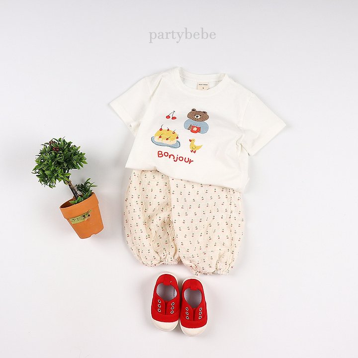 Party Kids - Korean Baby Fashion - #onlinebabyboutique - Cherry Pants - 10