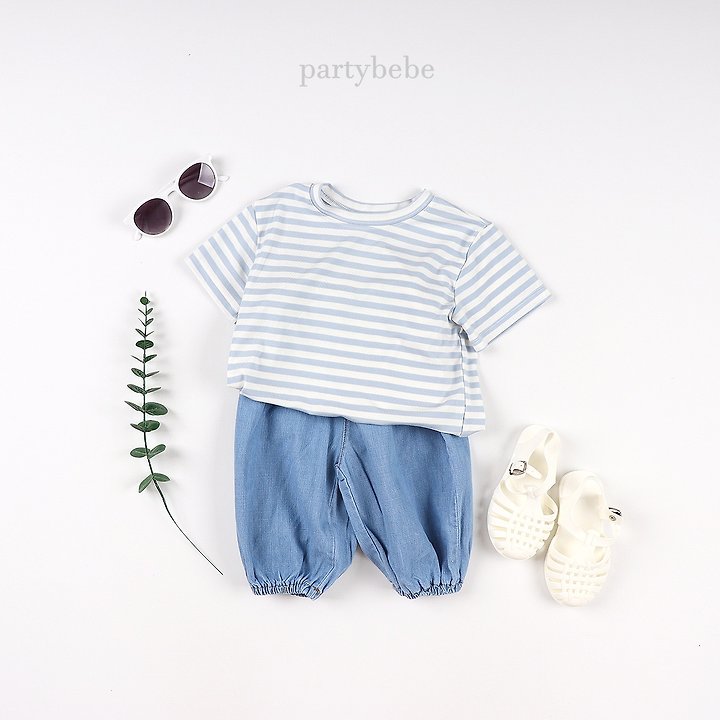 Party Kids - Korean Baby Fashion - #onlinebabyboutique - Blue Pants - 12