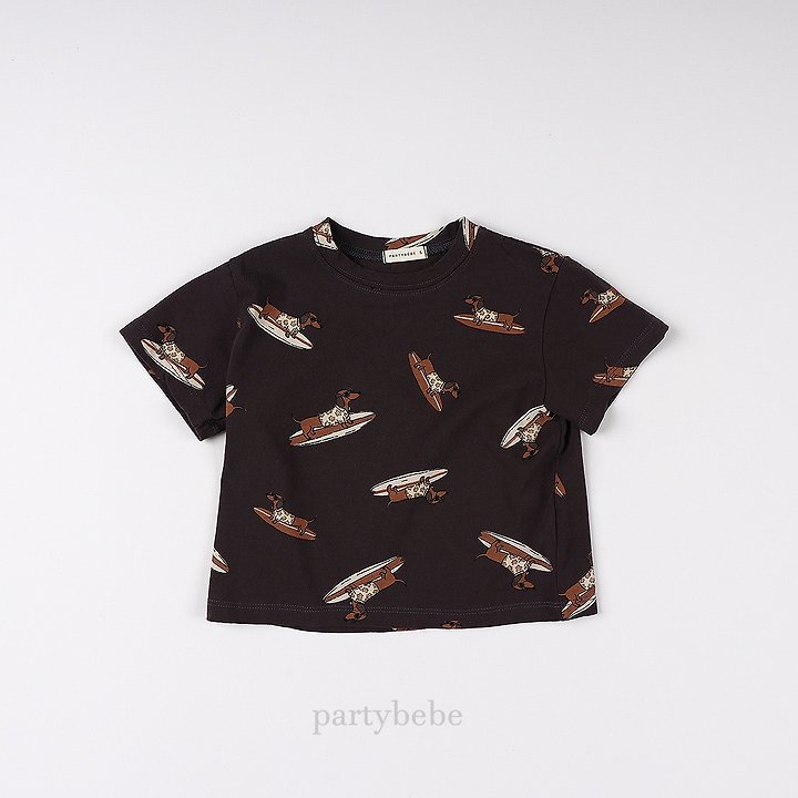 Party Kids - Korean Baby Fashion - #babywear - Puppy Board Tee - 4