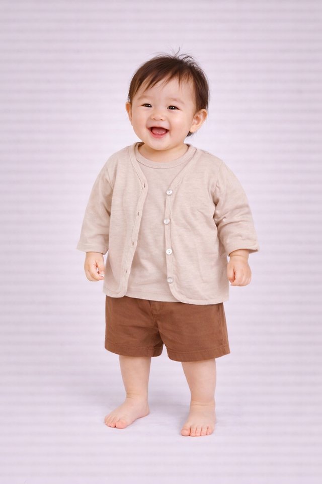 Party Kids - Korean Baby Fashion - #onlinebabyshop - Linen Cardigan Set - 2