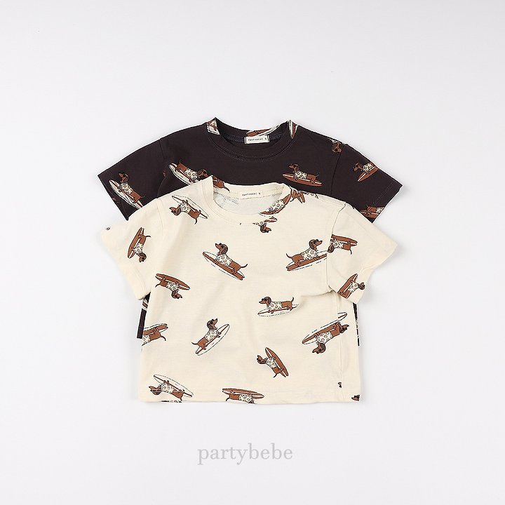 Party Kids - Korean Baby Fashion - #onlinebabyshop - Puppy Board Tee - 5