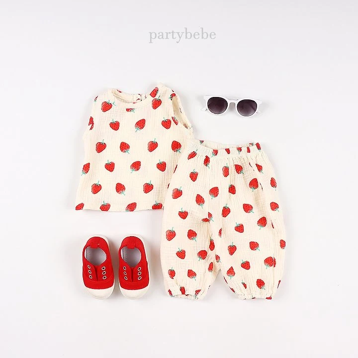 Party Kids - Korean Baby Fashion - #smilingbaby - Red Berry Set