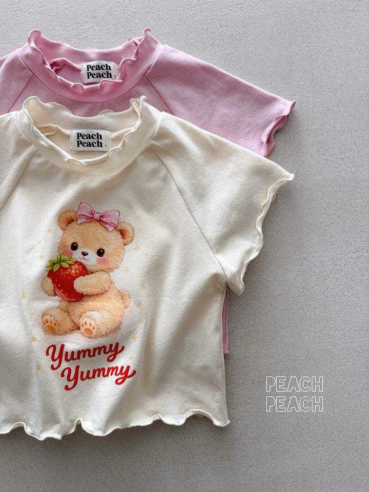 Peach Peach - Korean Children Fashion - #kidzfashiontrend - Yummy Yummy Tee - 4