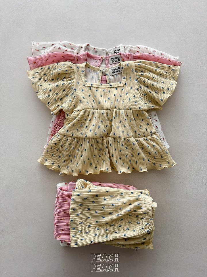 Peach Peach - Korean Children Fashion - #stylishchildhood - Coco Pleated Set - 4