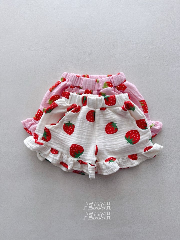 Peach Peach - Korean Children Fashion - #designkidswear - Strawberry Pants