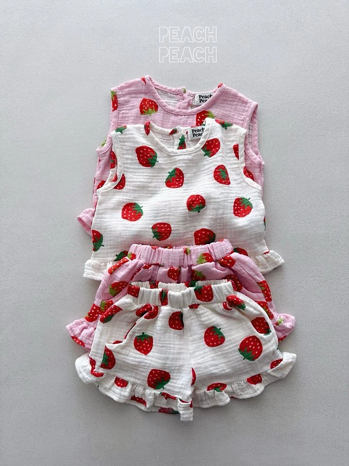 Peach Peach - Korean Children Fashion - #discoveringself - Strawberry Blouse - 6