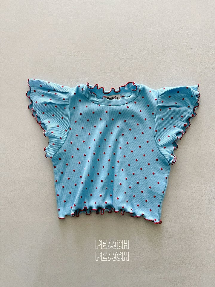 Peach Peach - Korean Children Fashion - #kidsshorts - Apple Tee - 10