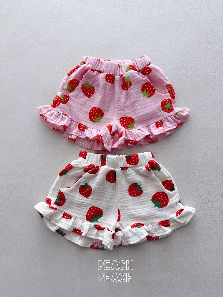 Peach Peach - Korean Children Fashion - #fashionkids - Strawberry Pants - 4