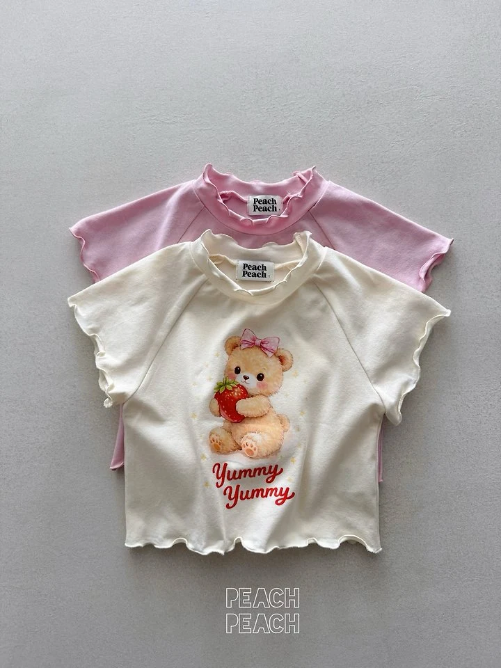 Peach Peach - Korean Children Fashion - #kidsshorts - Yummy Yummy Tee